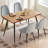 Breakfast Table Set For 4, Rectangular Table Velvet Dining Chair-94997860