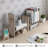 Desktop Organizer Office Storage Rack Adjustable Wood Display Shelf - Free Style Double H Display - Grey Oak