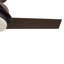Ventilateur de plafond standard intelligent 52 po à 3 pales 52 po avec commande murale et ensemble d'éclairage Alayssa
