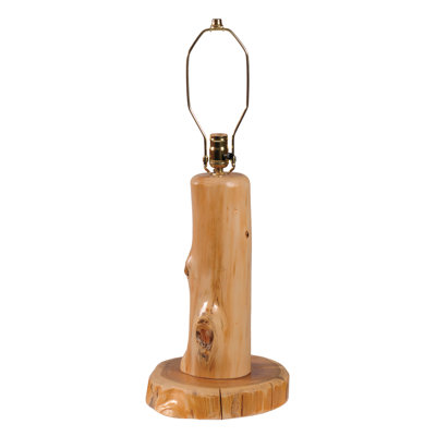 Fireside Lodge Cedar Log Table Lamp without Lamp Shade - Natural