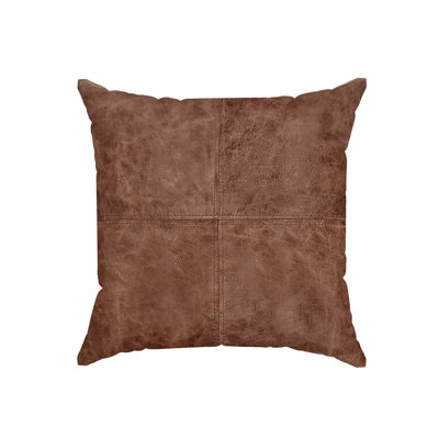 Pack Of 2 Genuine Cowhide Throw Pillow Cover 16”X16” - Soft One-Sided Decorative Pillow - Made In Argentina