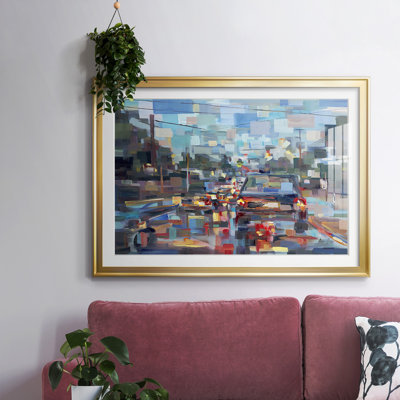 Red Traffic-FramedFramed Print W Beveled Matt and Glass