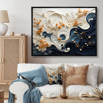 Geraldinne Liquid Ink Spiralscape III - Abstract Spirals Framed Prints