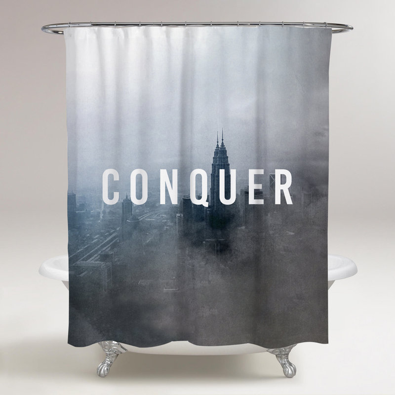 Rideau de douche simple conquête the city Long Ashton