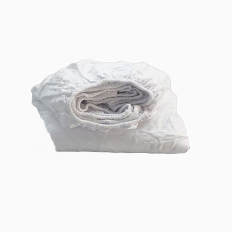 400TC Sateen Solid Cotton Fitted Sheet Fits Upto 10" Deep Pocket, California King Fitted Sheet, White
