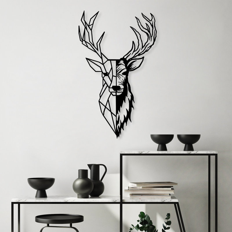 Stylish Black Decorative Metal Wall Accessory, 16.5 x 27.6 inches | 100% Metal, Thickness: 0.06 inches | Easy Wall Mount Design for Home Decor, Perfect for Living Room, Bedroom, or Office Spaces