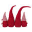S / 4 - Décor de familles gnomes rouges 21,3 x 5,5 x 25,5 po