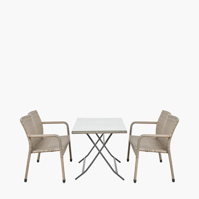 Gella 4 - Person Patio Dining Set with Rectangular Table