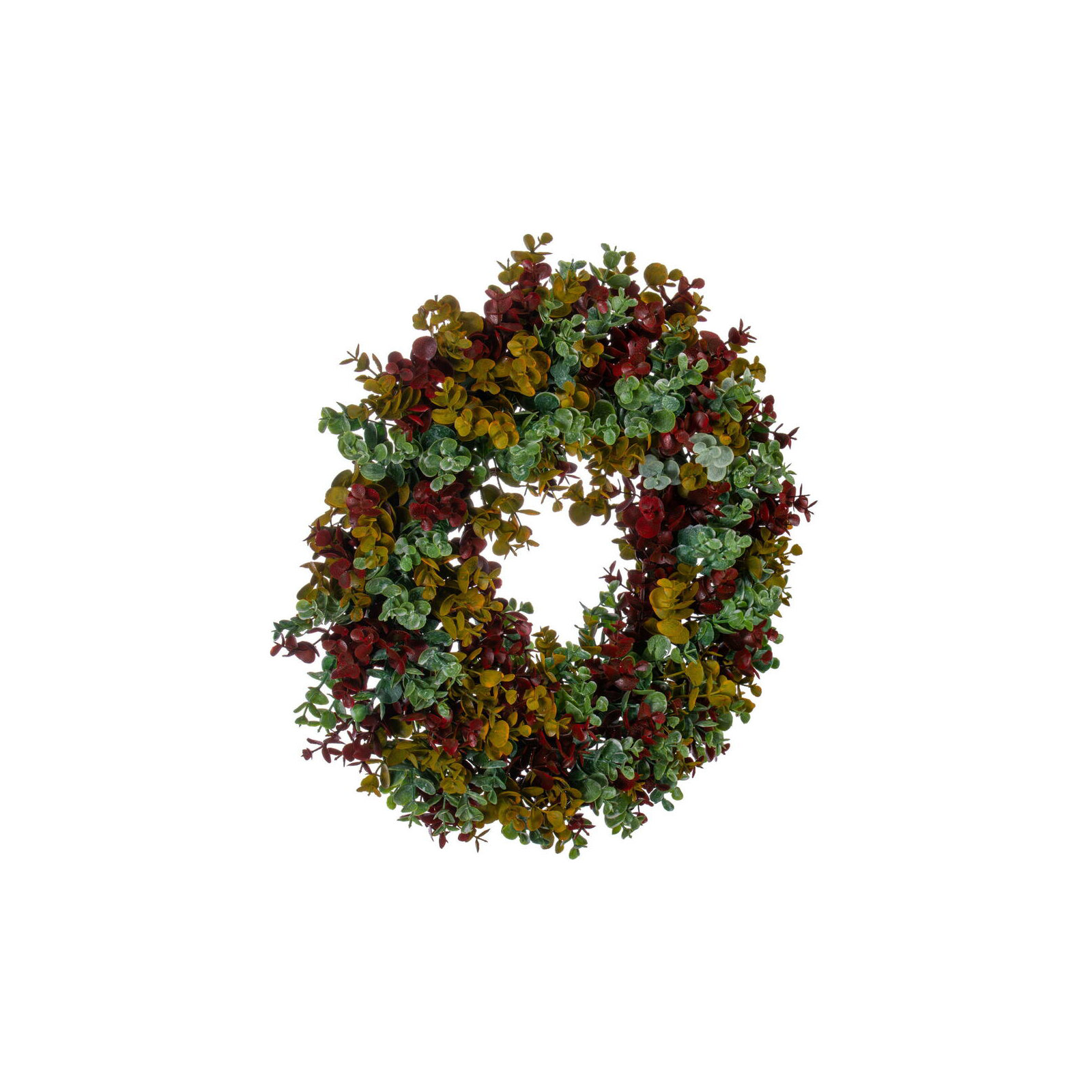 18'' Faux Eucalyptus Plastic Wreath