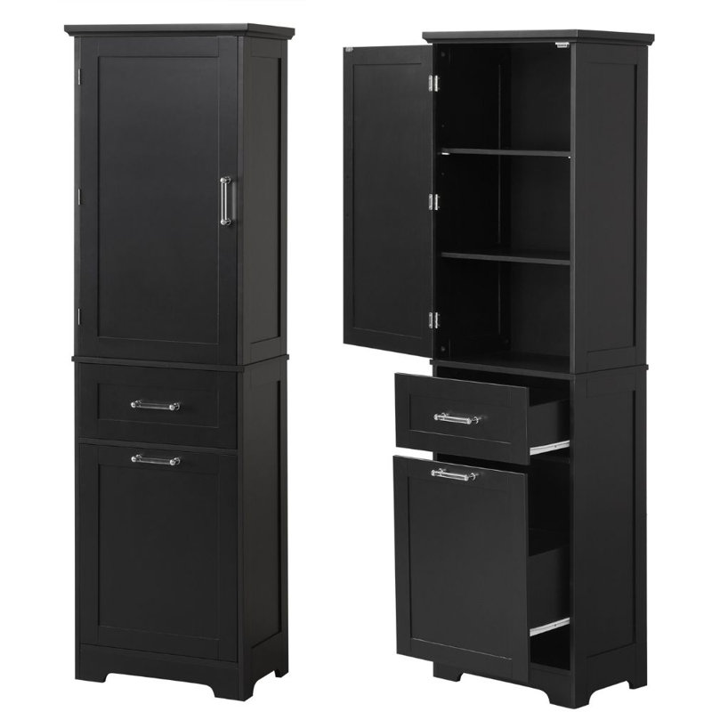 Armoire à linge Phelgen, Noir