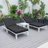 Chelsea Outdoor Metal Chaise Lounge with Table , Cushion Included-70786225