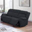 Canapé avec causeuse et console inclinable en velours noir 3 pièces