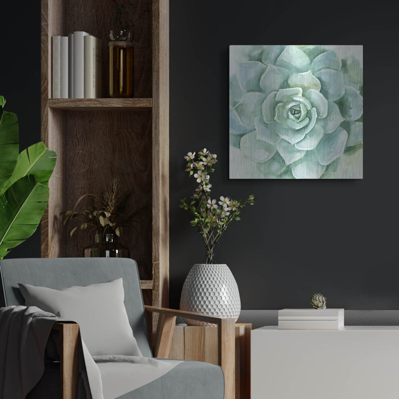«Verdant Succulent I» par Victoria Borges, H 24 po x l 24 po