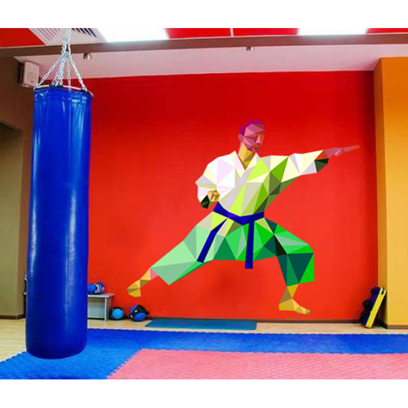 Adhésif décoratif de karaté polygonal, H 46 po x l 50 po
