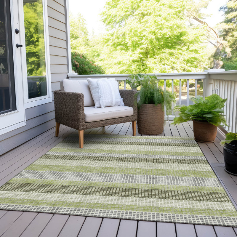 Tapis intérieur / extérieur Xhevrie lavable à la machine, Rectangle 2 pi 6 po x 3 pi 10 po