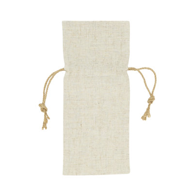 Reusable Linen Blend Artisan's Touch Bottle Bag (Set of 6)