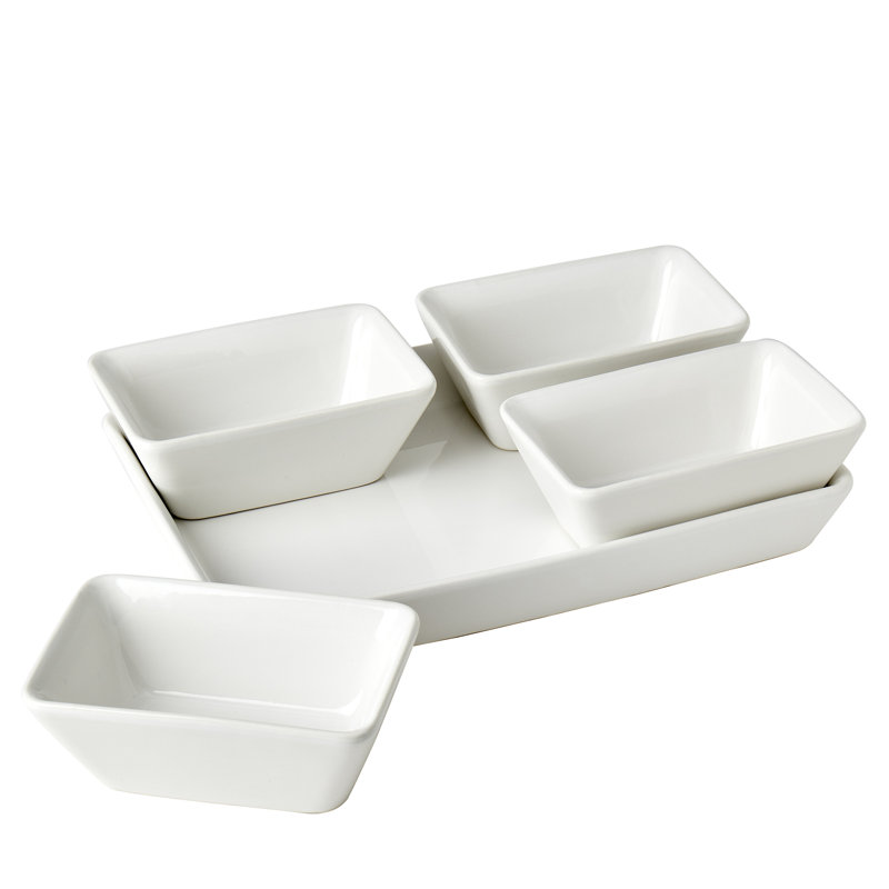 Ensemble de service rectangulaire en céramique 5 pièces Danemark Tools for Cooks