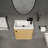 18.5" Compact Wall-mounted Bathroom Vanity With Integrated Sink For Powder Rooms-800301606