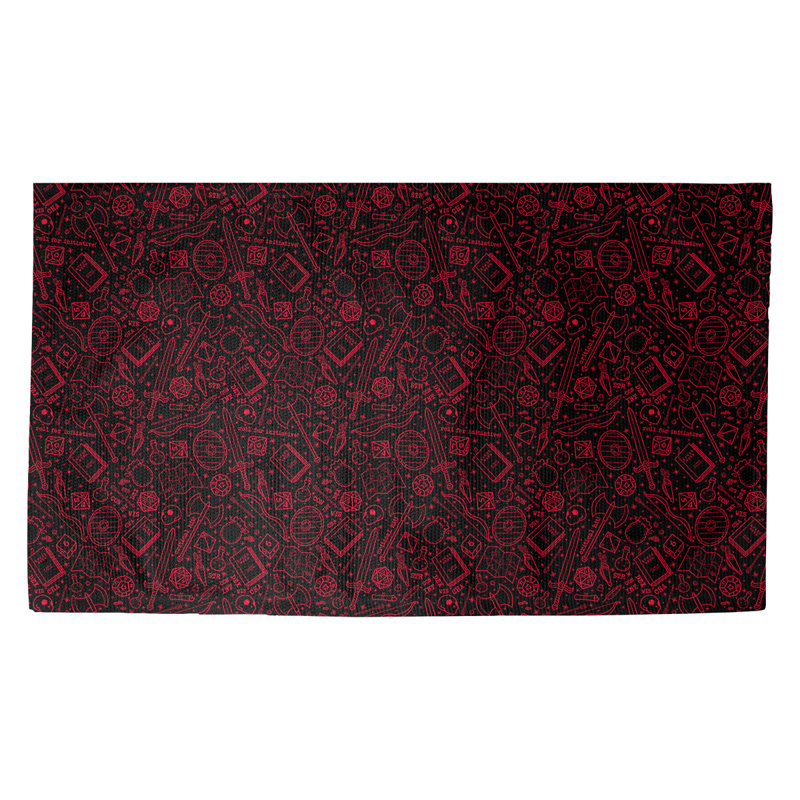 Tapis de porte d’intérieur rpg Avicia, Rectangle 2 pi 1 1/2 po x 3 pi 6 po, Rouge / noir