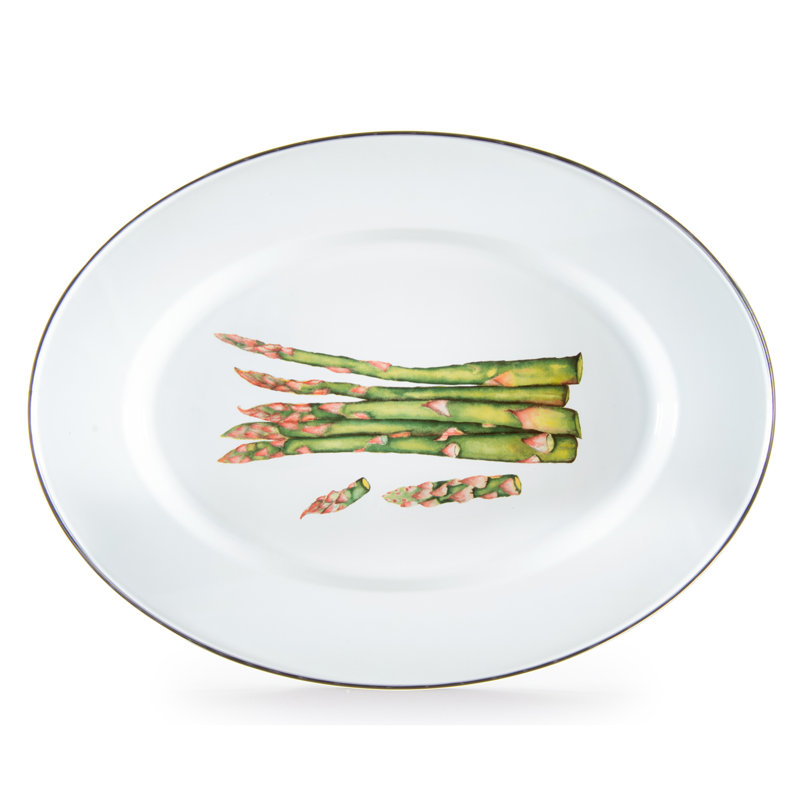 Golden Rabbit Enamelware Fresh Produce Oval Platter
