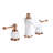 Modern Luxury Vanity Faucet (8" Centers)-Angelo White & Rose Gold 3-Hole Widespread Bathroom Faucet-59149092