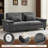 79" Modern 3-Seater Sofa with Extra-Wide Adjustable Armrests and USB/Type-C Charging Ports-432904029