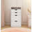 Dressing Table and Stool, 3-in-1 Multifunctional Dressing Table Set, Featuring Three-color Lighting Modes, HD Mirror, Two Sliding Drawers, and a Hidden Storage Stool