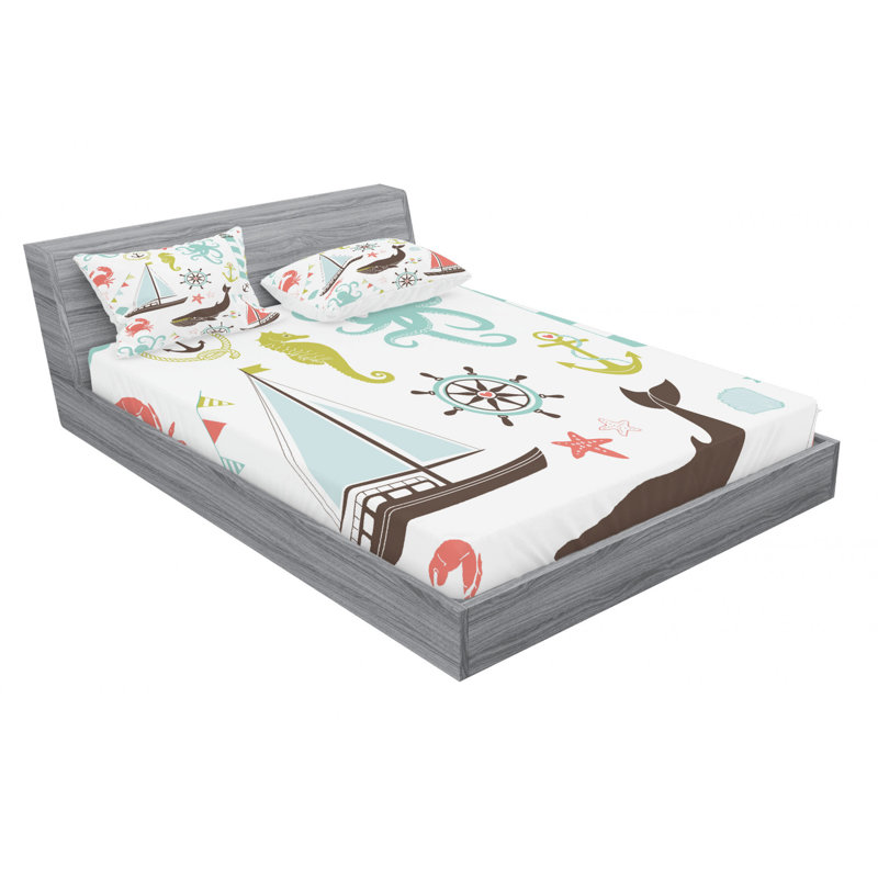 Microfiber Sheet Set, Full Sheet Set with Fitted Sheet