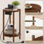 2-Tier Round Bamboo End Table-1040761374