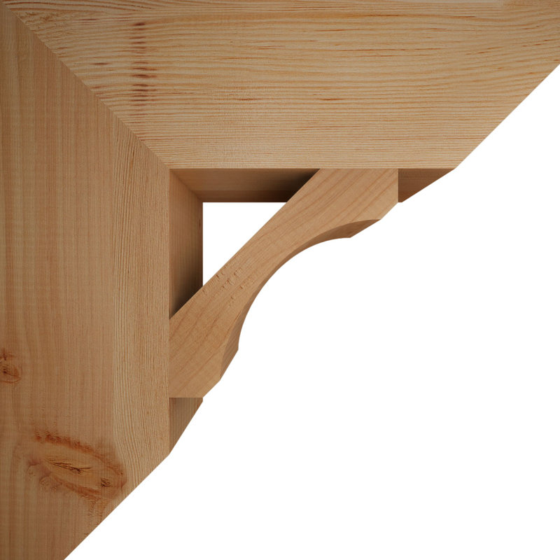 Support en bois / corbeau, Douglas (lisse), H 20 po x l 5,5 po x P 20 po