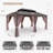 Outdoor Aluminum Frame Hardtop Patio Gazebo-93681571