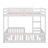 Full Over Full Wooden Bunk Bed With Ladder And Safety Rails-1556099879