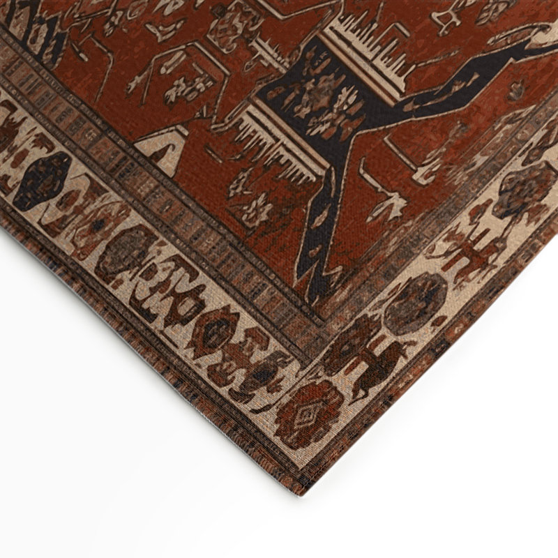 Tapis turc intérieur et extérieur brun, Rectangle 9 pi x 12 pi