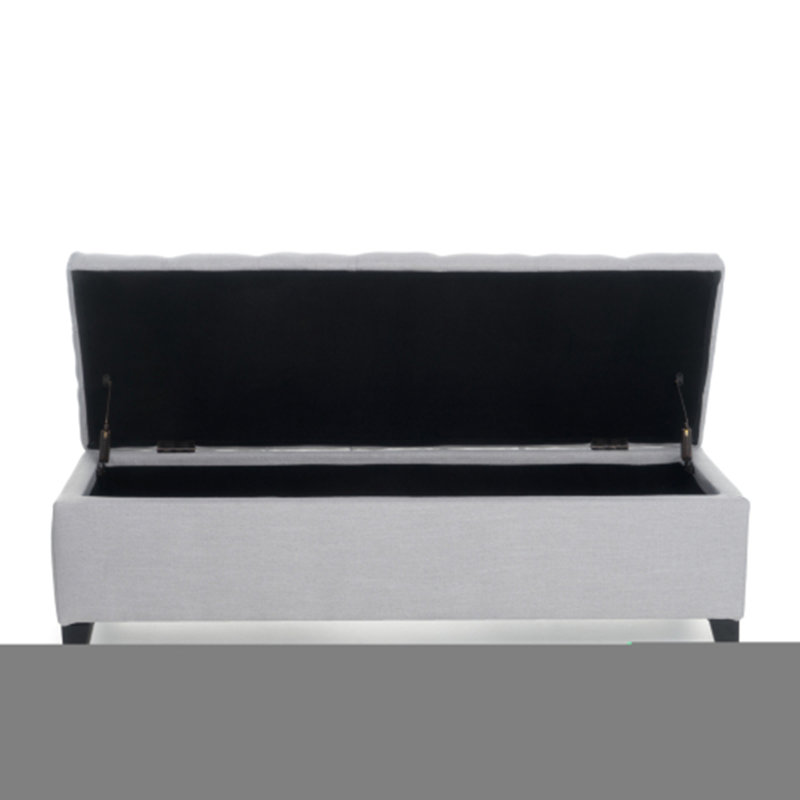 Repose-pieds avec rangement Glouster V2 - Mobilier de maison spacieux et durable, Gris clair