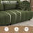88.6" Wide Modern Sherpa Sofa, Plush Fleece Fabric Couch For Living Room-1191364895