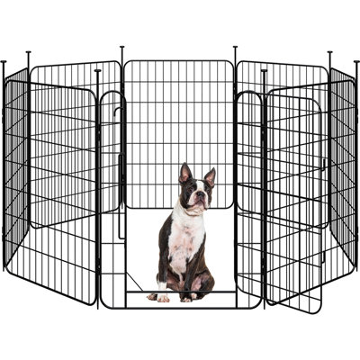 Tall Dog Playpen Panels with Door for Small Dogs