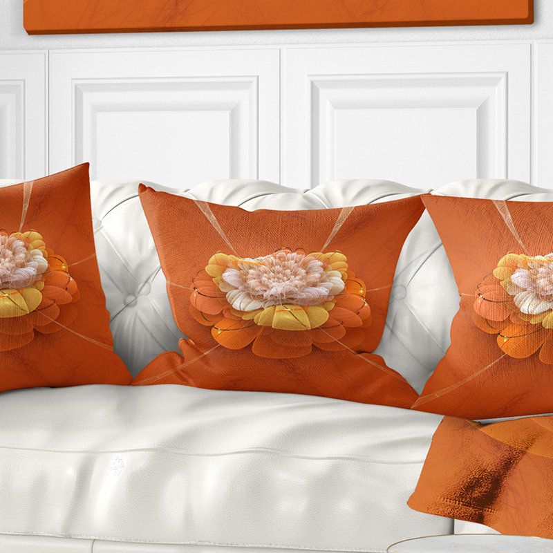 Coussin de fleurs, 16 po x 1 po, Coussin décoratif