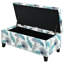 Rangement rembourré à motif floral, fabrication en tissu de bois, dessus rabattable, banc de décoration de chambre à coucher, revêtement 100%, sièges de salon