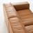 Orange Genuine Leather Modular Sofa cushion couch