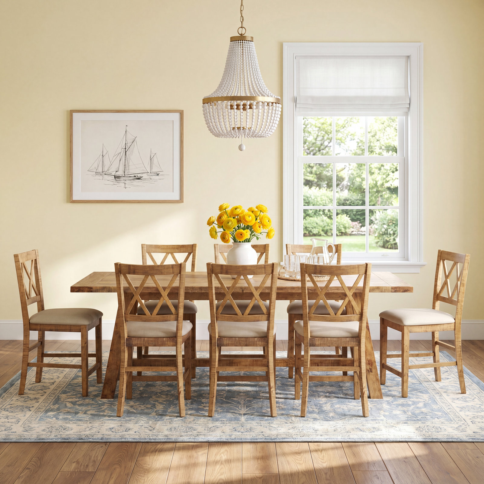Maxine Dining Table Set with Removable Leaf