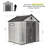 8x6FT Resin Outdoor Storage Shed with Lockable Door, Waterproof Outside Sheds with Windows & Vents, Heavy-Duty Plastic Tool Storage Shed for Patio Furniture-117395765