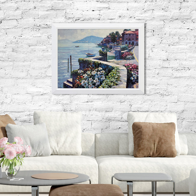 "Il Lago Como" by Howard Behrens Framed Print Under Acrylic