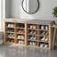 Banc de rangement rembourré pour chaussures - Banc à chaussures avec coussin, banc d'entrée pour plusieurs paires de chaussures-1506127216