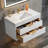 Solid wood 36'' Modern Wall Mounted Single Bathroom Vanity with Engineered Stone Top and Light-23933037