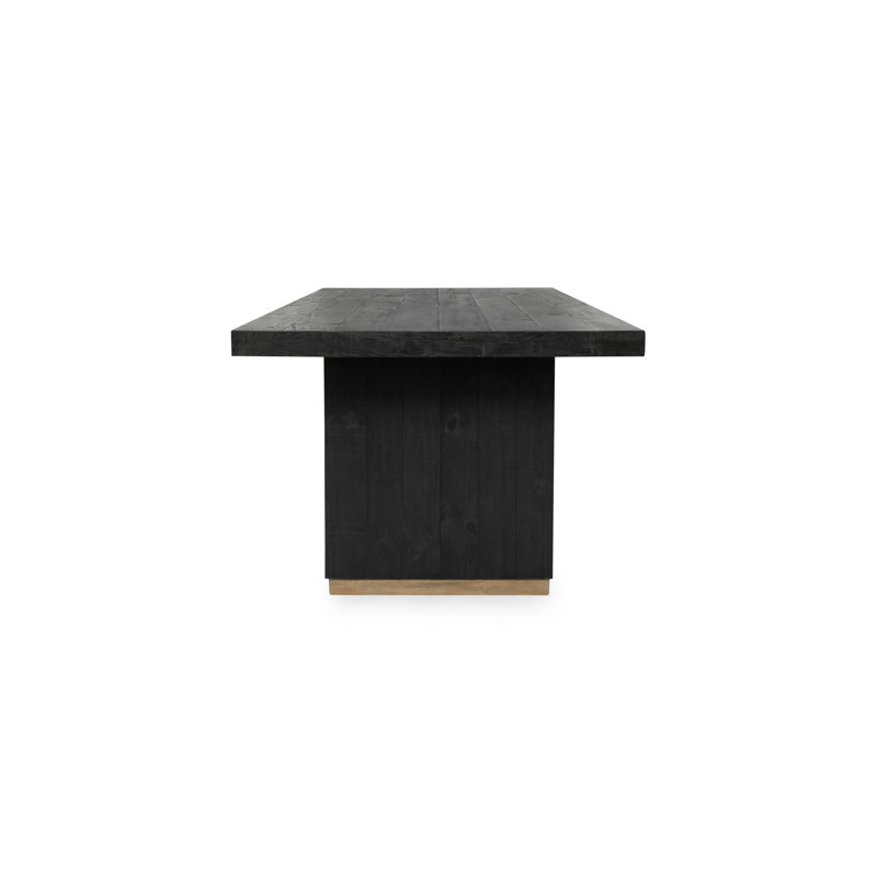 Lynx 94" Reclaimed Pine Wood Dining Table, Black