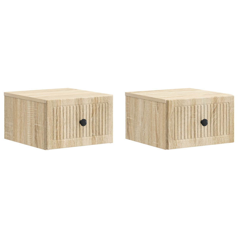 33cm W Manufactured Wood Bedside Table, Sonoma Oak