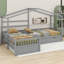 Lit plateforme simple avec trois tiroirs de rangement Bladric-91903841