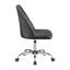 Chaise de bureau réglable grise et chromée