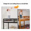 Lit mezzanine junior en bois noir avec escalier double pour adultes, enfants et jeunes adolescents