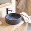 Gina Round Black Terrazzo Bathroom Sink-1185132235
